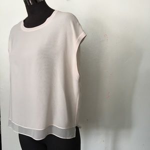 rag & bone Silk Combo Tank Top Blouse M/L EUC